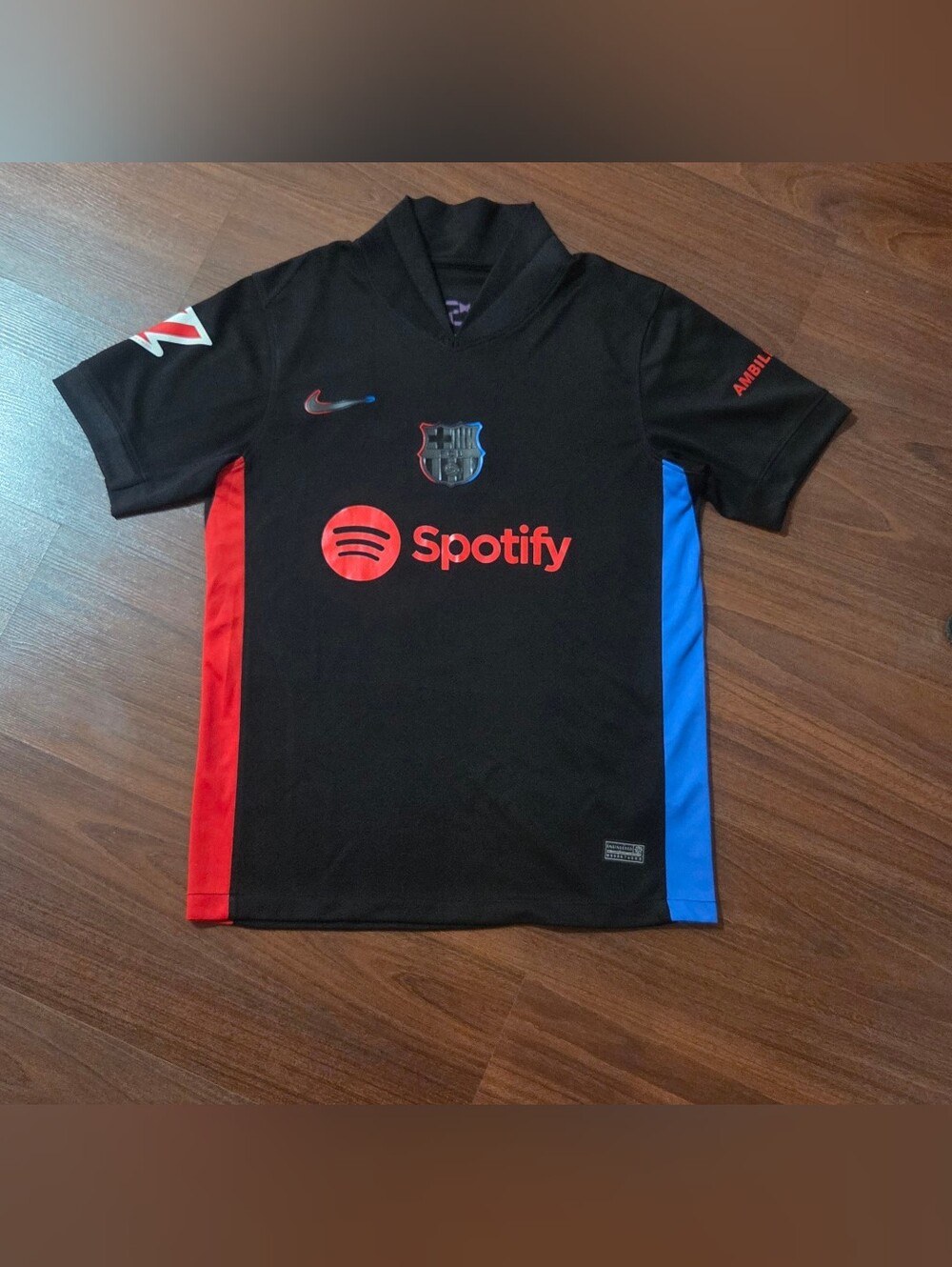 FC Barcelona Men Black Spotify Soccer Jersey